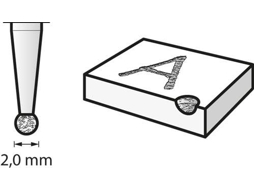 Ponta diamantada 2,0 mm BOSCH (7103)