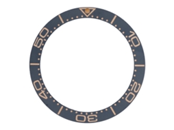 Insert de Bisel de Relógio Cerâmico 38mm para Substituição com Efeito Sand Blast Azul Escuro