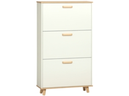 Cabideiro de 23,5 x 122 cm com base de madeira ajustável, ideal para corredores brancos, combinando decoração e funcionalidade. Durável e resistente.