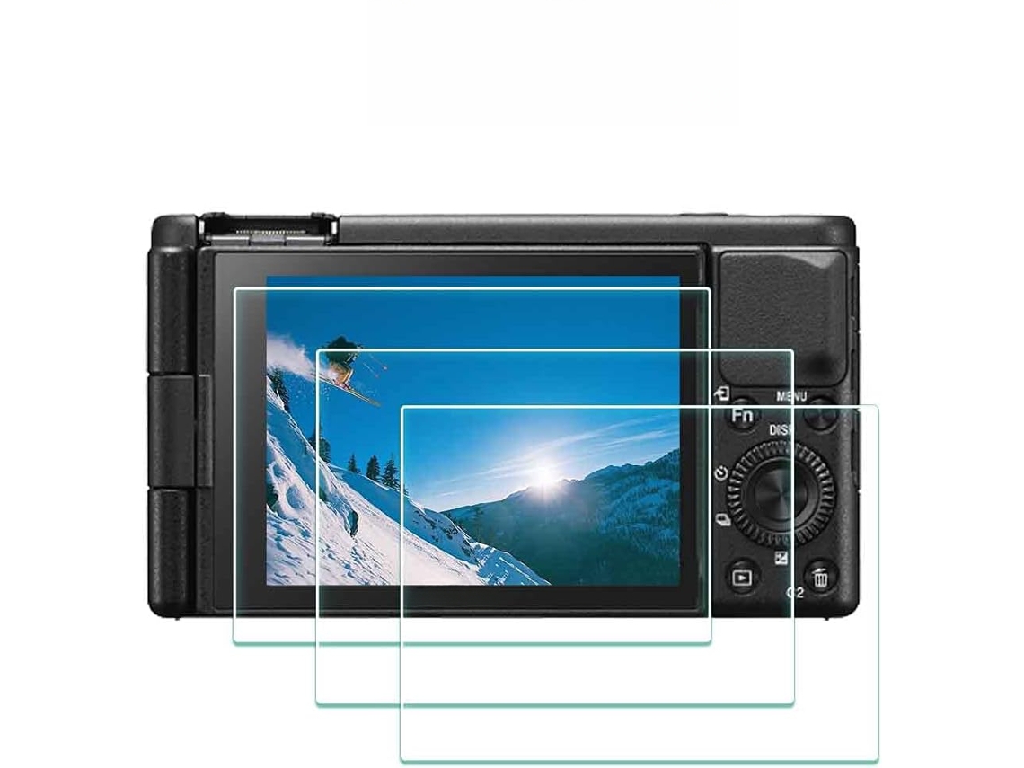 Protetor de Ecrã para Sony Zv 1f Vlog Película Protetora de Vidro Temperado 9h para Câmeras CUICH (3 Pack)