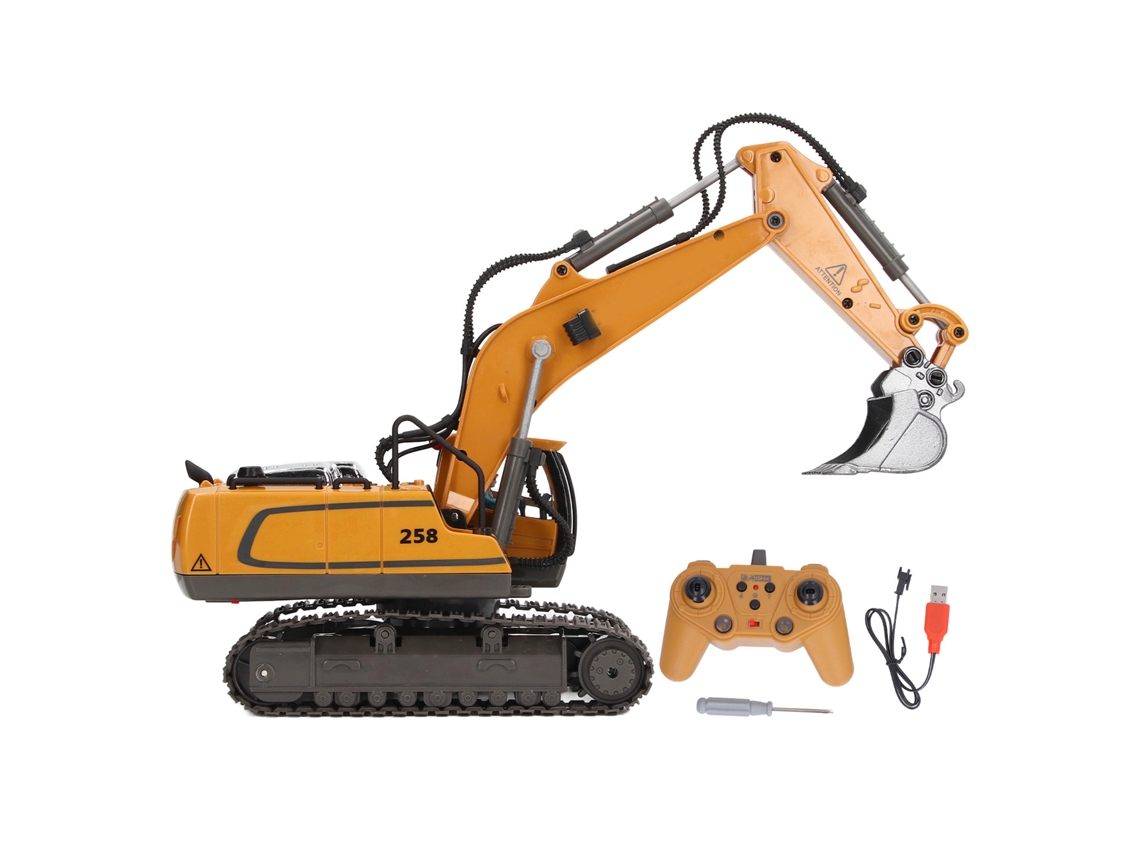 Mali brinquedo de Escavadora Rc 1:20 com Controle Remoto 2.4ghz Alta Simulação 11 Canais
