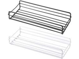 Inoomp Prateleira De Parede Para Banheiro, 2 Peças, Ferro, Montagem Na Parede, Sem Furos, Preto E Branco, Para Objetos