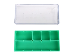 Caja De Armazenamento Para Ferramentas De Reparo De Relógios Com Tampa Antipoeira Azul