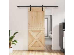 Vidaxl Porta Deslizante Natural E Preto 80 X 210 Cm