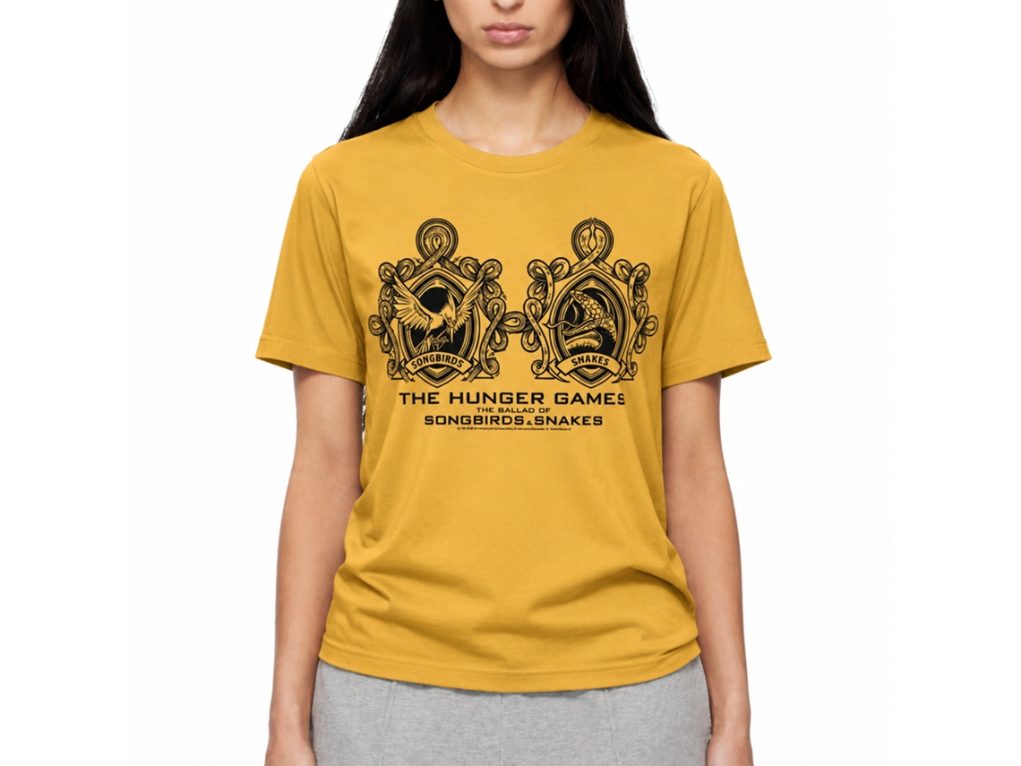 Rockinstone Hunger Games Movie Songbird Snake Mirror Solid Ginger Adult T-shirt Size:s