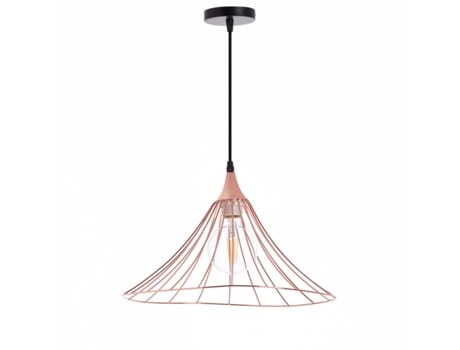 Candeeiro de Teto Opole em Ouro Rosa 40x40x18cm O91