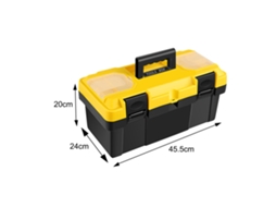 Caixa De Ferramentas Portátil Dobrável Laxiscreed Com 2 Camadas E Fechos De Plástico Reforçado, 45,5x24x20cm