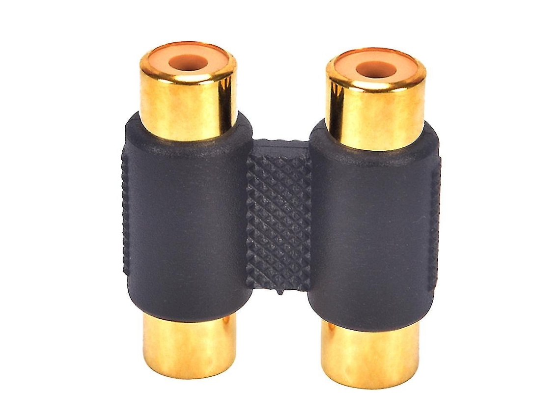 Adaptador De Áudio Com Conector Rca Duplo Fêmea Para Fêmea, Acoplador De Áudio