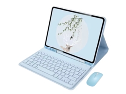 Capa Com Teclado Para Samsung Galaxy Tab S11 11 Polegadas Com Mouse, Azul Celeste Gertiz (2025)