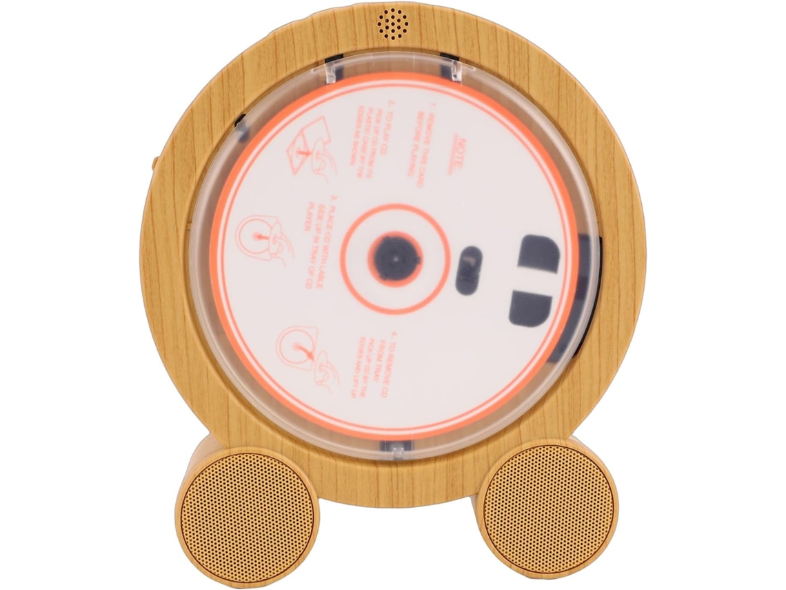 Leitor Cd De Mesa Vertical Luocute, Portátil, Com Tela De 5,3", Alto-falantes Duplos, Rádio Fm, Usb, Timer