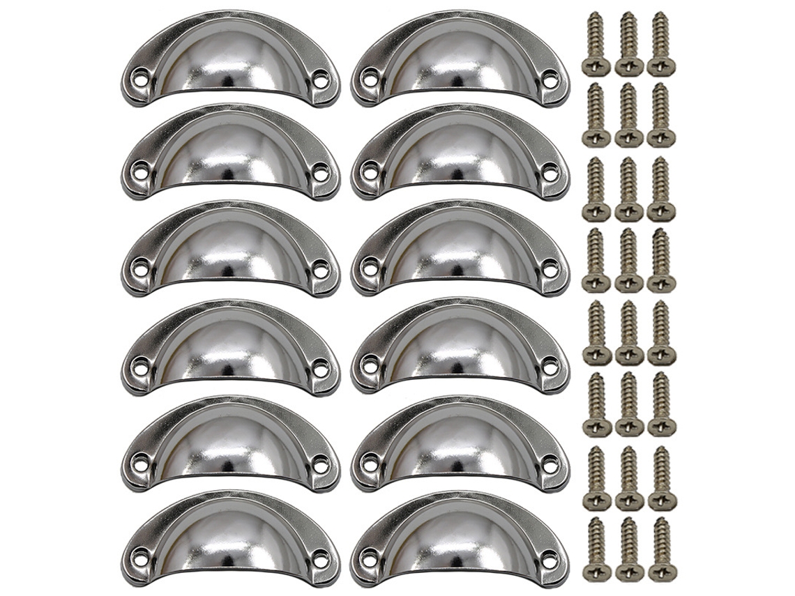 Puxadores Para Móveis, Conjunto De 10, Vintage Em Formato De Concha Para Gavetas, Armários E Móveis De Cozinha, Design Curvo