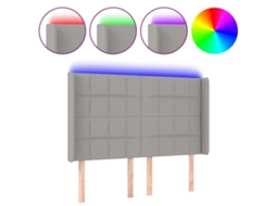 Led Headboard, Led Headboards Vidaxl Cinzeto Tecido (147 X 16 X 118/128 Cm)