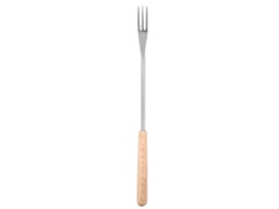 Garfo De Churrasco Com Cabo De Madeira 26.5cm Camping