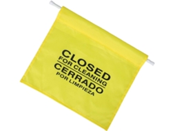Placa De Sinalização Fechamento Banheiro Em Plástico Amarelo Da Ifundom, Com Função De Aviso Clara E Alta Visibilidade