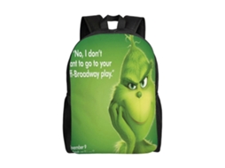 Mochila Estudantil Grinch, Leve E Durável, À Prova Dágua E Com Alça De Ombro Ajustável. Olysi Shop