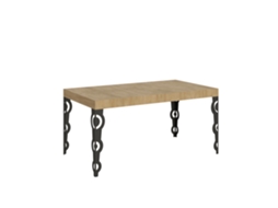 Mesa Extensível Karamay 160/244x80 Cm Carvalho Natural Com Pés Antracite Itamoby