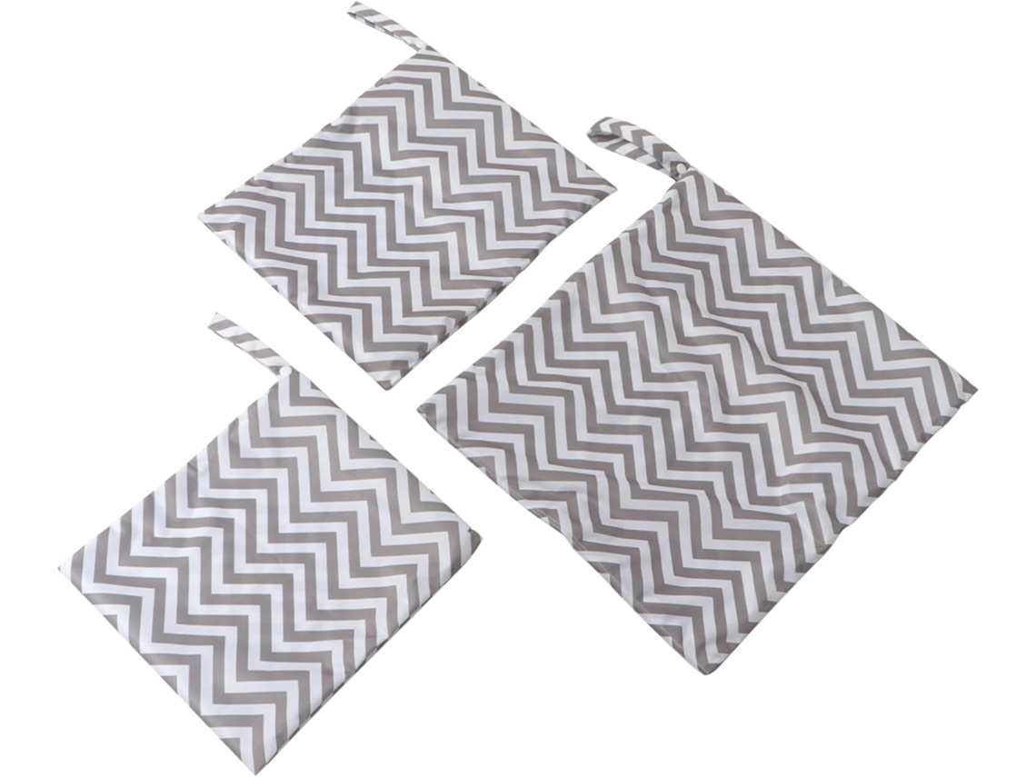 Conjunto de 3 Peças para Guardar Fraldas, Bolsa Reutilizável e Lavável para Itens Molhados e Secos, CHABERLU