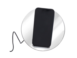 Carregador Sem Fio Certificado Qi Quick Charging Station Mirror Surface para Iphone com S/MARCA