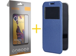 Kit Capa e Película Samsung Galaxy M12 ACCETEL Full Gandy Flip (Azul)