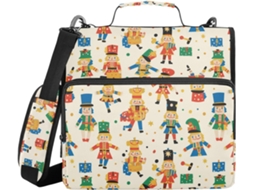 Pasta resistente com abertura lateral e zíper, diversas opções de bolsos de 3,8 cm, 3 compartimentos com fecho.