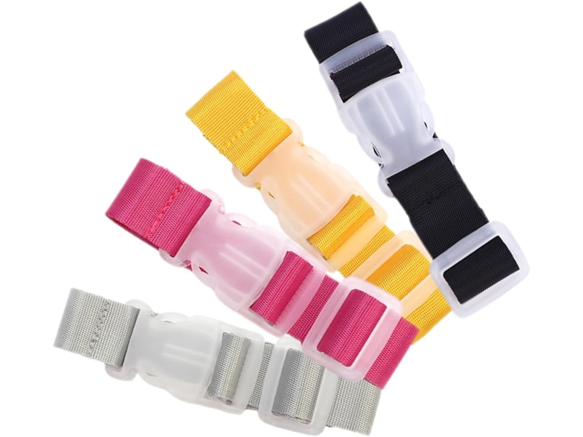 Cintas De Bagagem Ajustáveis, Design Multifuncional, Poliéster E Plástico, Conjunto De 4, Fivela Resistente, Fáceis De