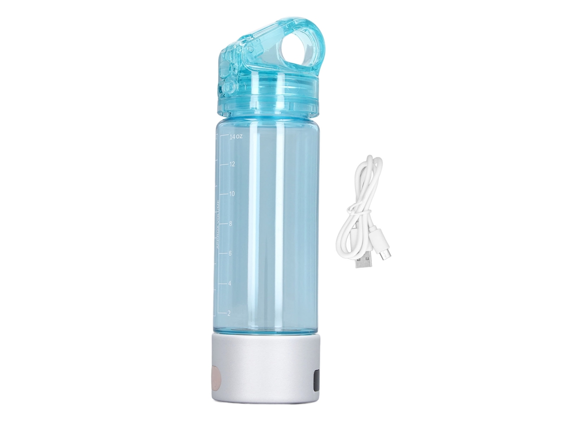 Garrafa de Água com Hidrogênio 400ml 1600 2000ppb Recarregável Portátil Gerador para Casa Escritório | S/MARCA