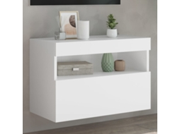 Vidaxl Móvel De Parede Para Tv Com Luzes Led 60x30x40 Cm Branco