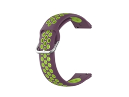 Bracelete para Samsung Galaxy Watch 4 XIAOMOYU em silicone duas cores Green Purple Lime Green