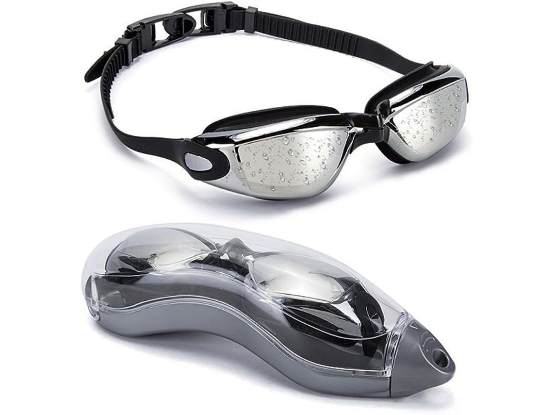 Gafas De Natación Sin Fugas De Silicona Com Estojo Protetor Ajustável Uv E Antideslumbrante