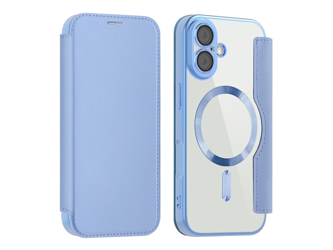 Capa Carteira Magsafe Rfid Para Iphone 17 - Azul