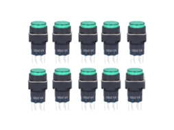 Interruptor Push button Auto bloqueio Instantâneo 8 Pinos 24v Luz