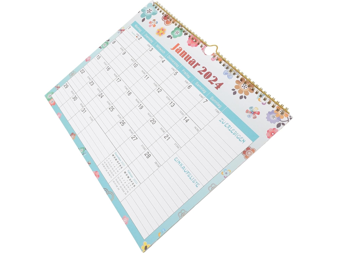 Calendário de Parede Mensal Alemão com da Alemanha. para em e no Tamanho CHABERLU