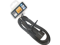 Extensão Doméstica Ho3vvh2f 2x0,75 Mm² 3 M Preto Electraline
