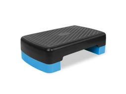 Plataforma de exercícios Step, Step aeróbico de 45 cm (18 polegadas), altura da plataforma ajustável: 10 cm a 15 cm (4 a 6 polegadas), armazenamento conveniente, azul.