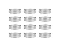 12 Pack Anéis Tortilha Aço Inoxidável 3 Pol Perfurados Bolo Mousse