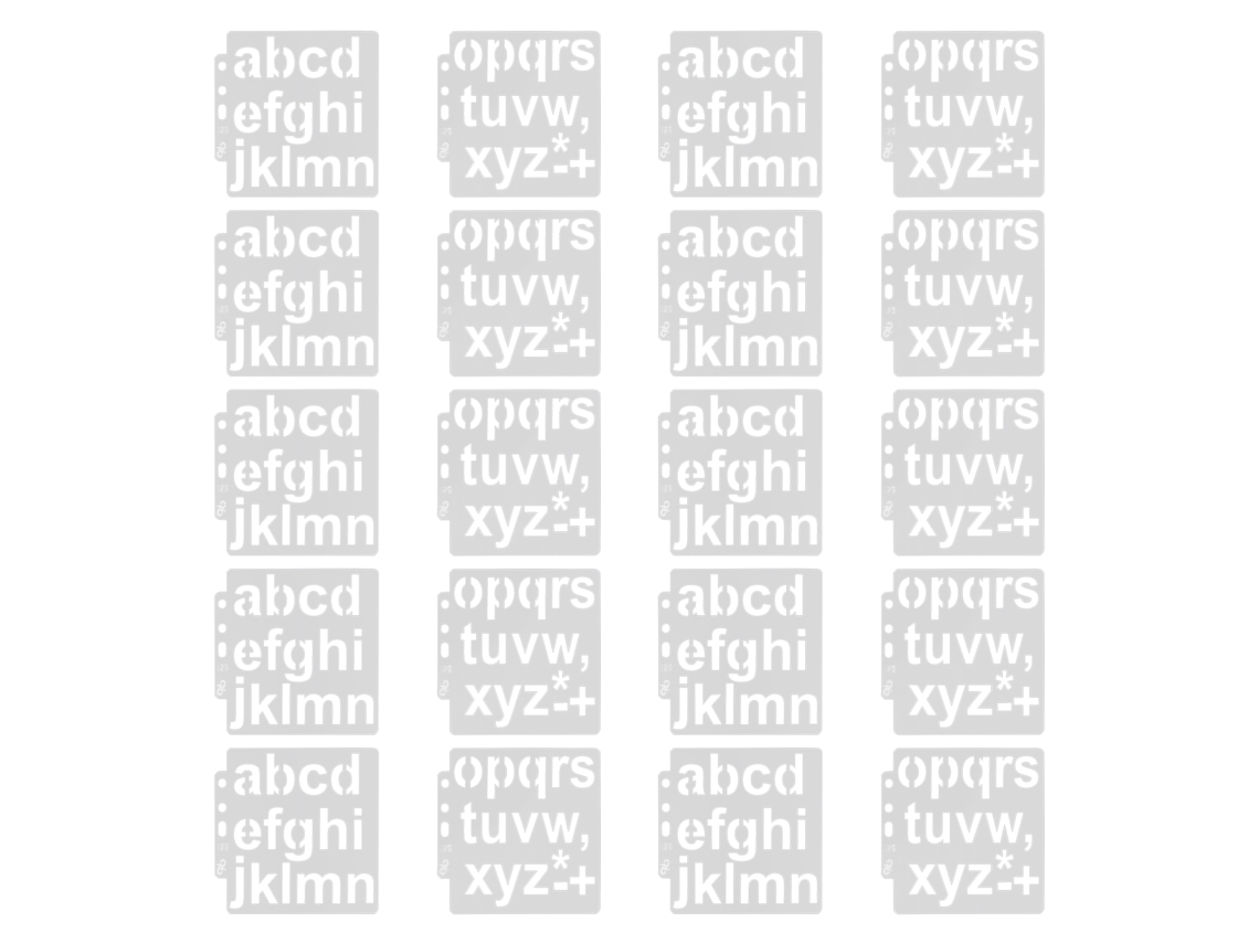 Plantillas De Letras Huecas Reutilizables Para Pintura Y Proyectos De Arte 20pcs