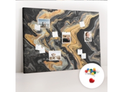 Painel De Cortiça Para Parede Mármore Dourado Para O Quarto Das Crianças Espelharte (140x100 Cm)
