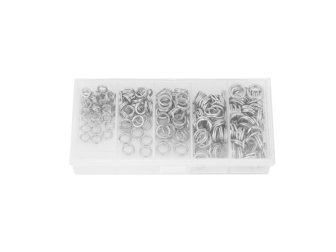 Conector Anel Duplo Aço Inox 200pcs Pesca