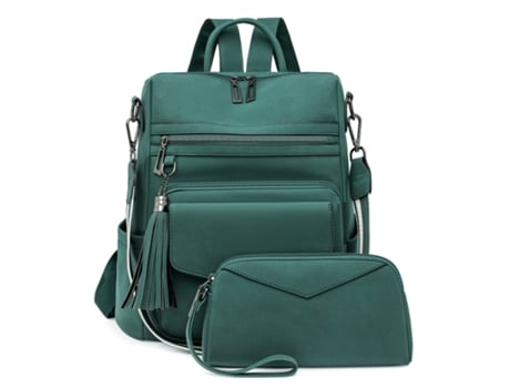 Bolsa De Ombro De Senhora Para Viagem, Em Pele Pu Verde Hexinyigjly