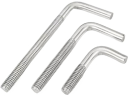 Fusos De Gancho Em Forma L M4 M12 Fuso Aço Inoxidável 304 Ângulo Reto M10x120mm 1 Peça
