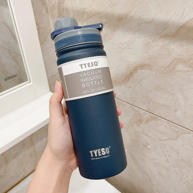 Caneca Térmica De Viagem Em Aço Inoxidável (azul, 530ml) Com Isolamento A Vácuo, Ideal Para Bebidas Quentes E Frias