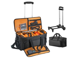 Bolsa Para Dj Com Rodas 50x24x26cm 1680d Acolchoada Para Cabos Acessórios Vevor