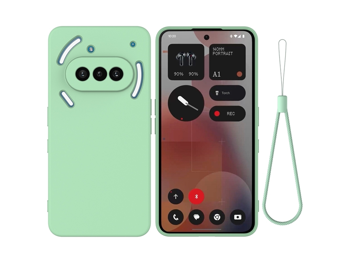 Capa Para Celular Nothing Phone (3a) Em Silicone Líquido Com Alça De Mão