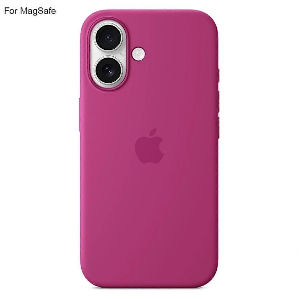 Capa Para Iphone 16 Plus Compatível Com Magsafe, De Silicone Líquido Para Celular, Rosa