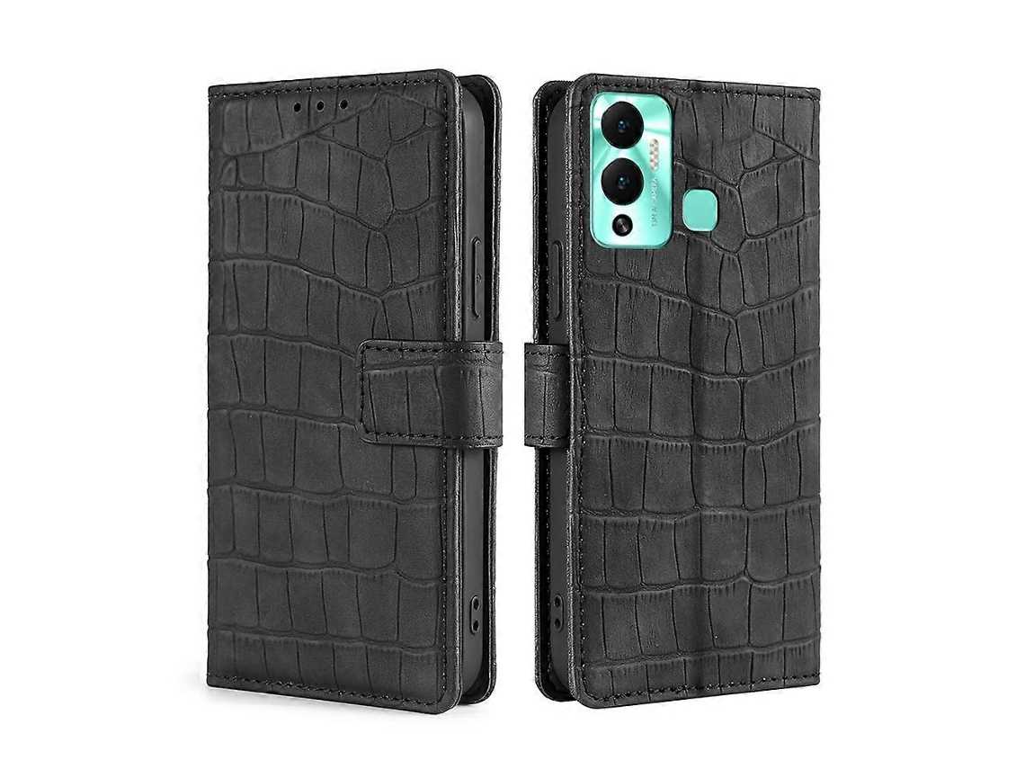 Capa De Celular Em Couro Com Fecho Magnético E Textura De Crocodilo Para Infinix Hot 12 Play
