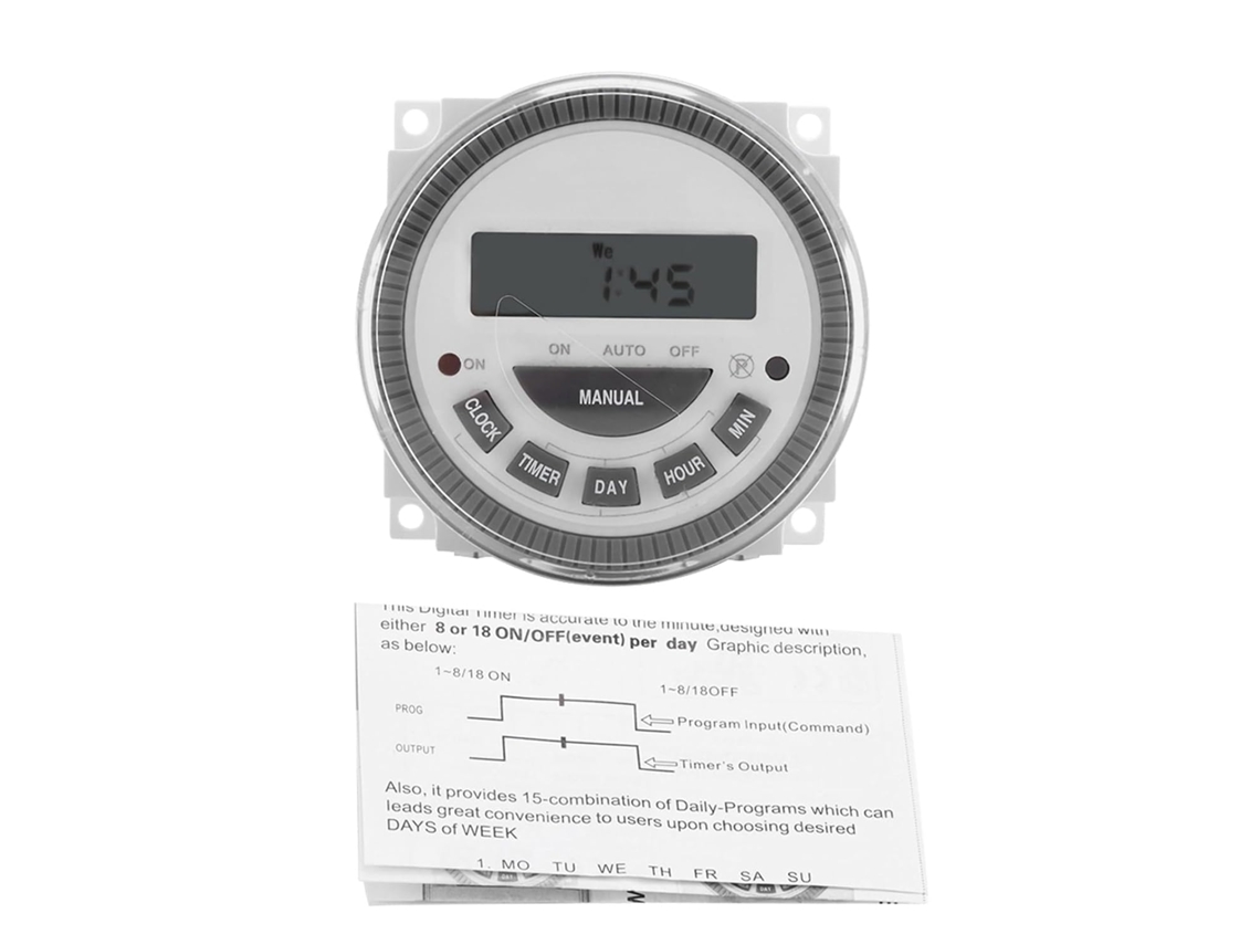 Temporizador Digital Para Alta Capacidade De Carga 16a