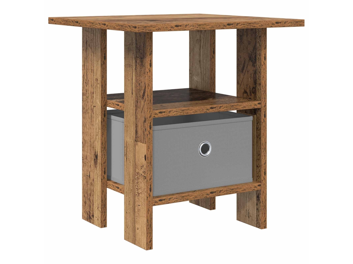 Mesa de cabeceira com Gaveta Madeira Antiga 41x40x45 cm MAISON EXCLUSIVE