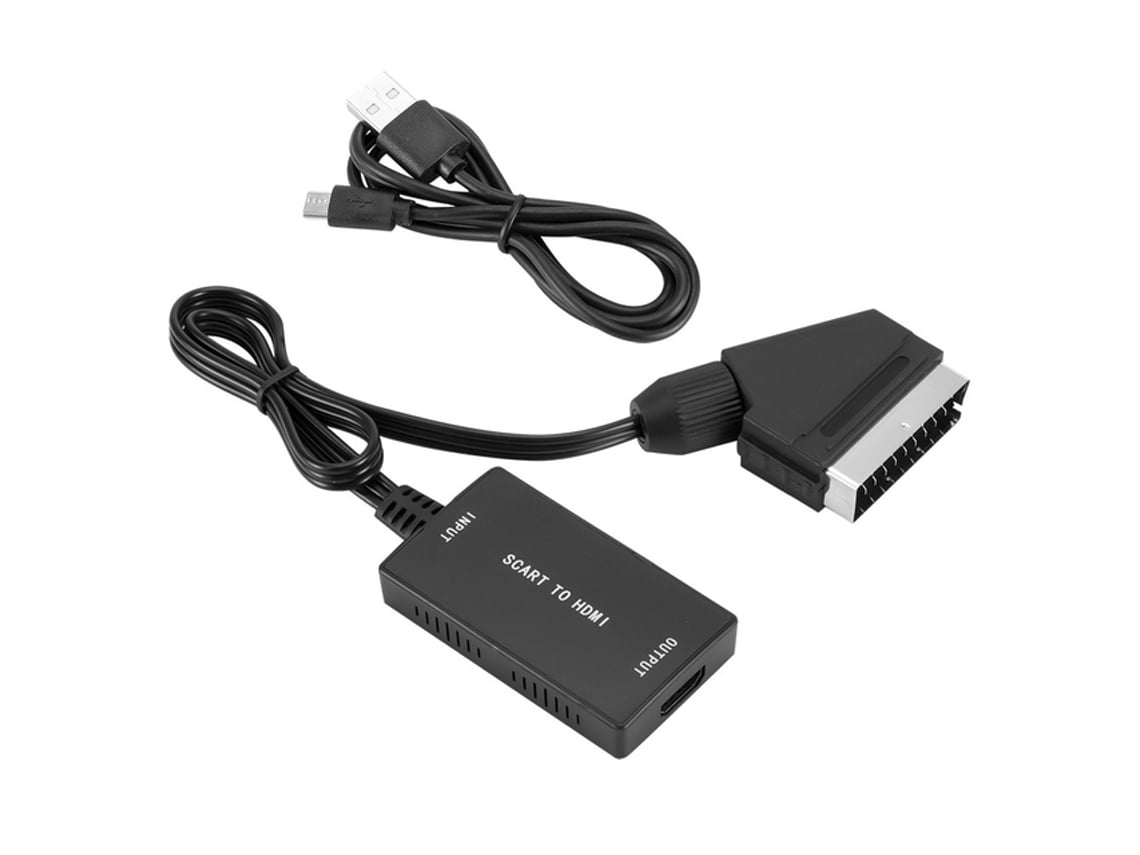 Scart para Hdmi Compativel Hd 720P 1080P Switch Converter Adaptador Scart In Hdmi Compativel Out Video Audio Converter para Hdtv Dvd Worten.pt