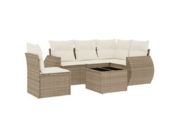 Garden Sofa Set, Garden Sofa Sets Vidaxl Bege Rattan / Vime (n/a)