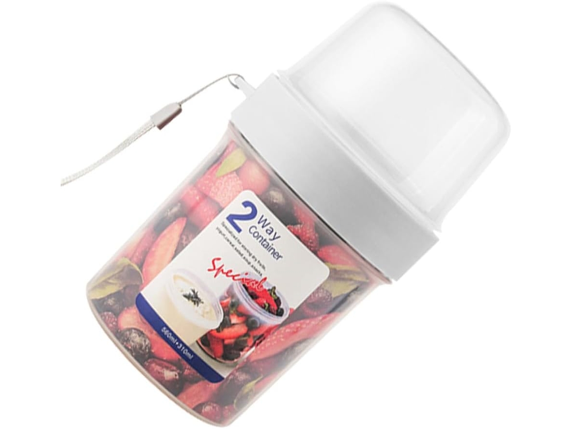 Lancheira Bento De Camada Dupla 310 560ml Pp Branca